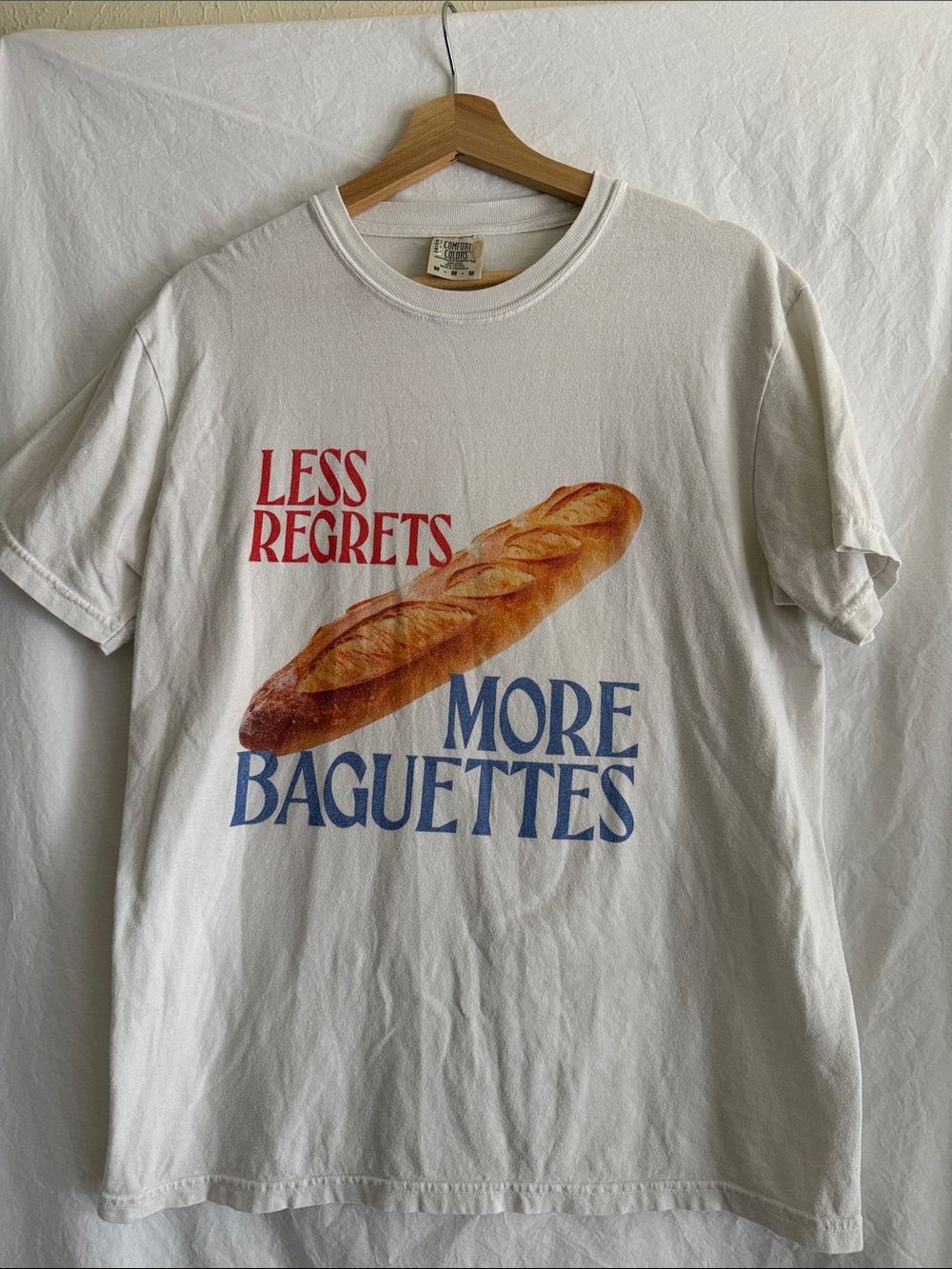 Comfort Colors Cream Graphic Tee with Tag Detail